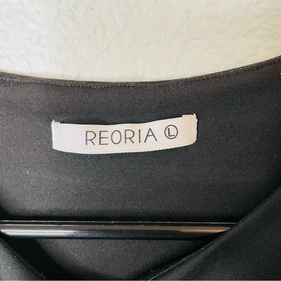 Reoria Black High Neck Stretchy Bodysuit | Large - Picture 2 of 4